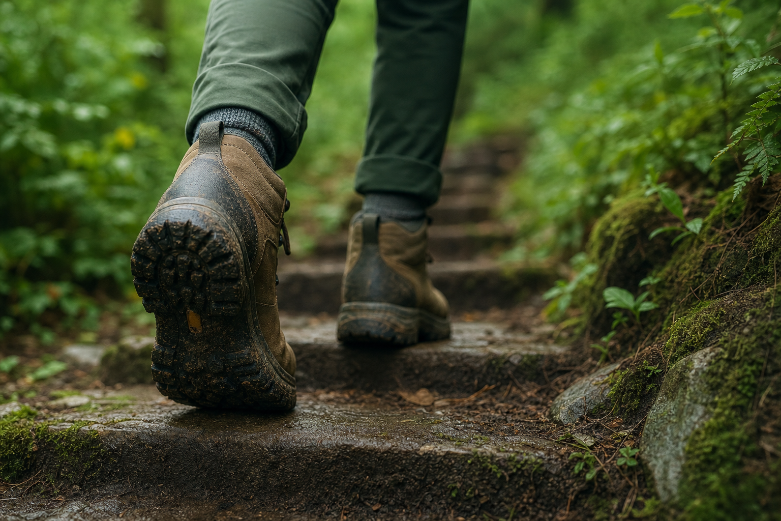 Trail steps representing daily movement with Kneemuscleox